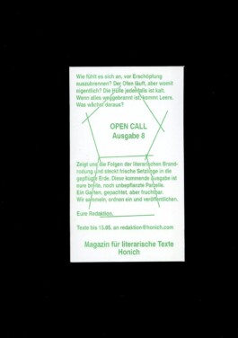 Honich – Magazin für literarische Texte